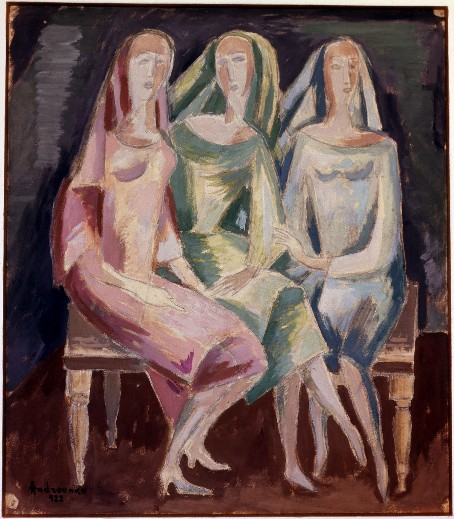 Image - Mykhailo Andriienko-Nechytailo: Girls (1922).